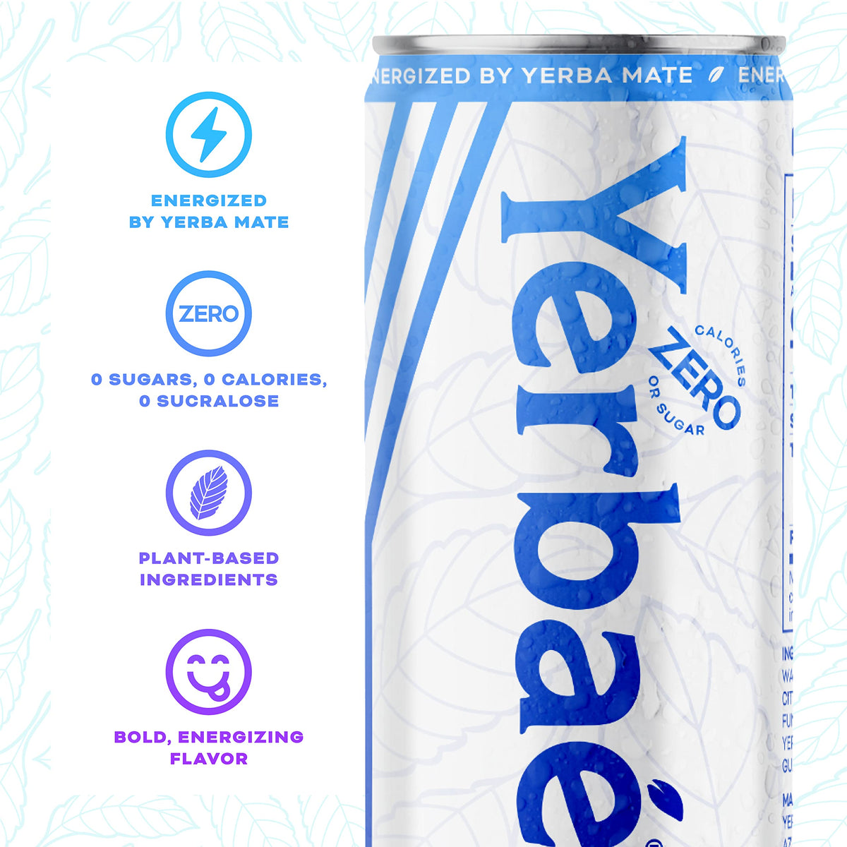 Yerbaé Energy Seltzer Tropical Pack – No Sugar, 100mg Caffeine, 12oz Cans (12-Pack)