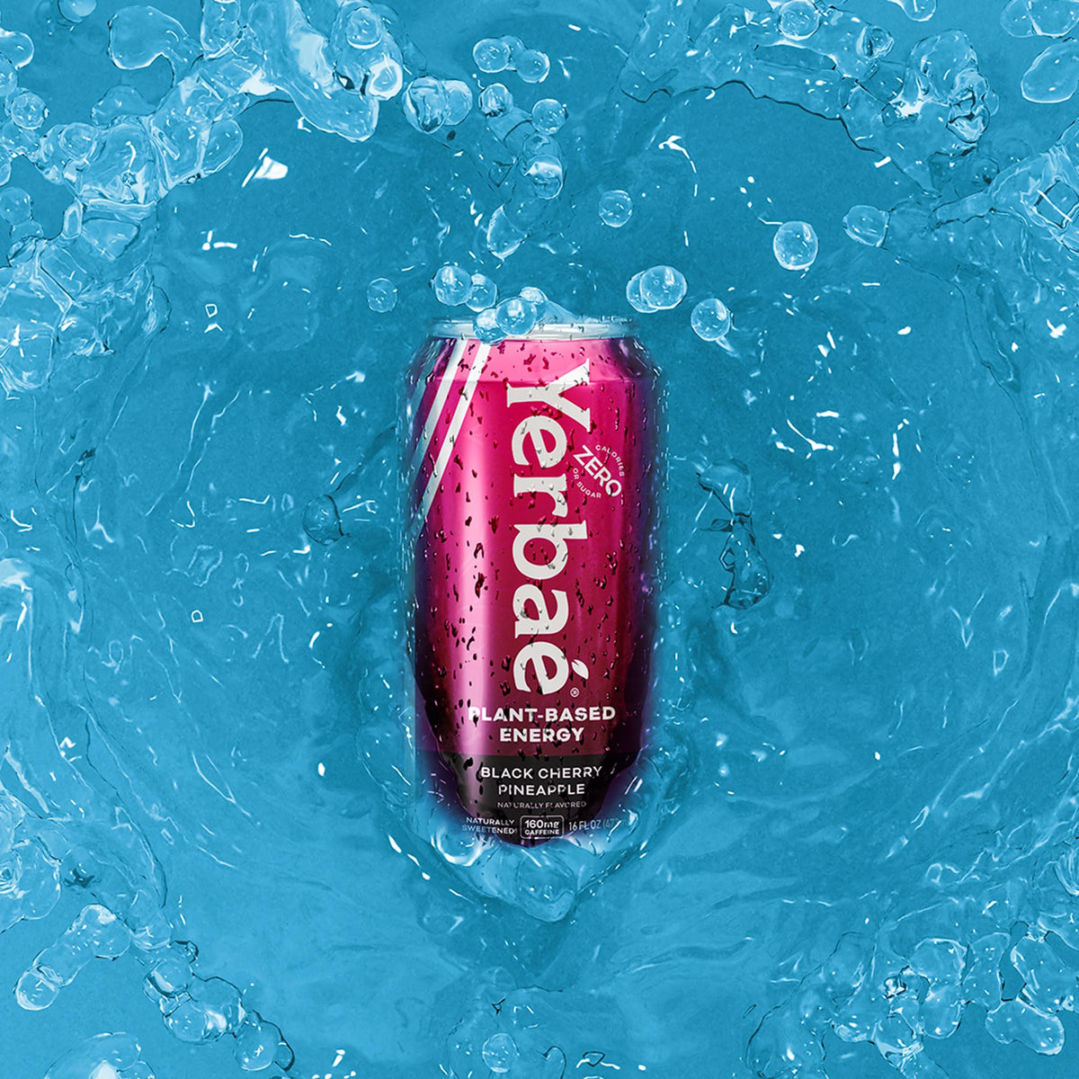 Yerbaé Energy Beverage - Black Cherry Pineapple | 0 Sugar, 0 Calories, 0 Carbs, 16oz Can (12 Pack)