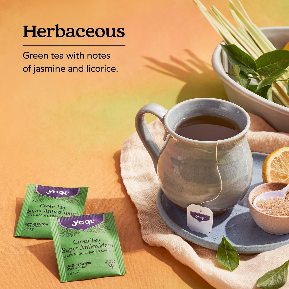 Yogi Tea: Green Tea Super Antioxidant (6 Pack) – Organic Green Tea Blend with Grapeseed & Amla | 96 Bags