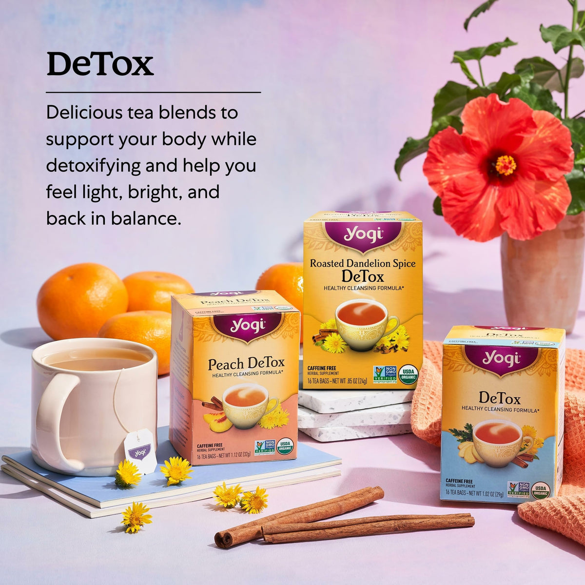 Yogi Tea Roasted Dandelion DeTox – Organic Detox Tea (6 Packs)