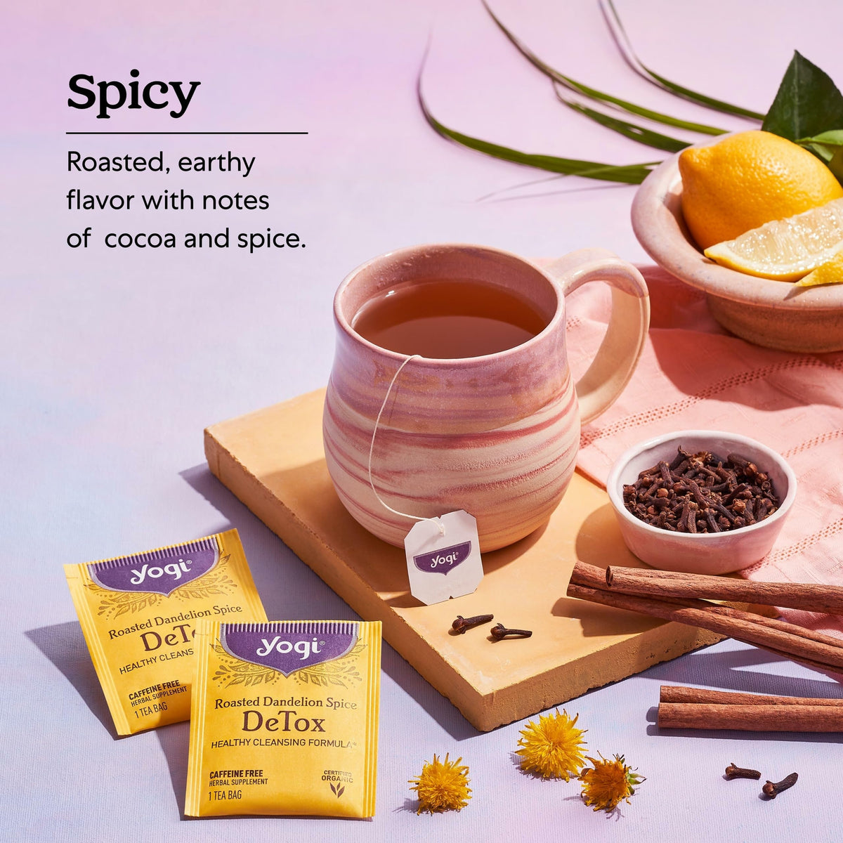 Yogi Tea Roasted Dandelion DeTox – Organic Detox Tea (6 Packs)
