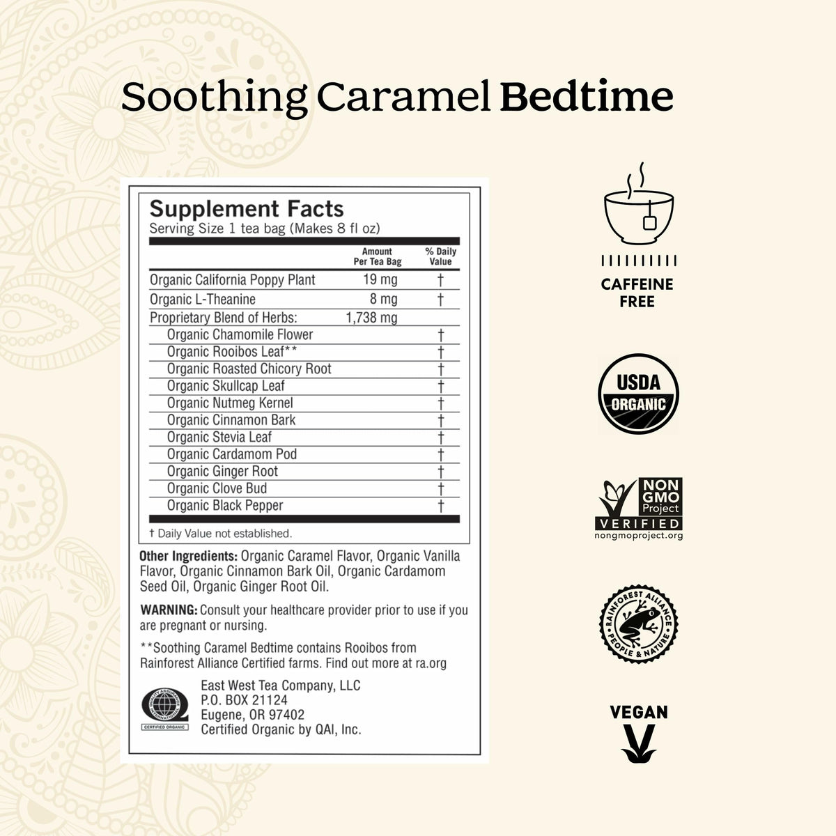 Yogi Soothing Caramel Bedtime Tea – Calming Sleep Tea (6 Packs, 16 Bags Each)