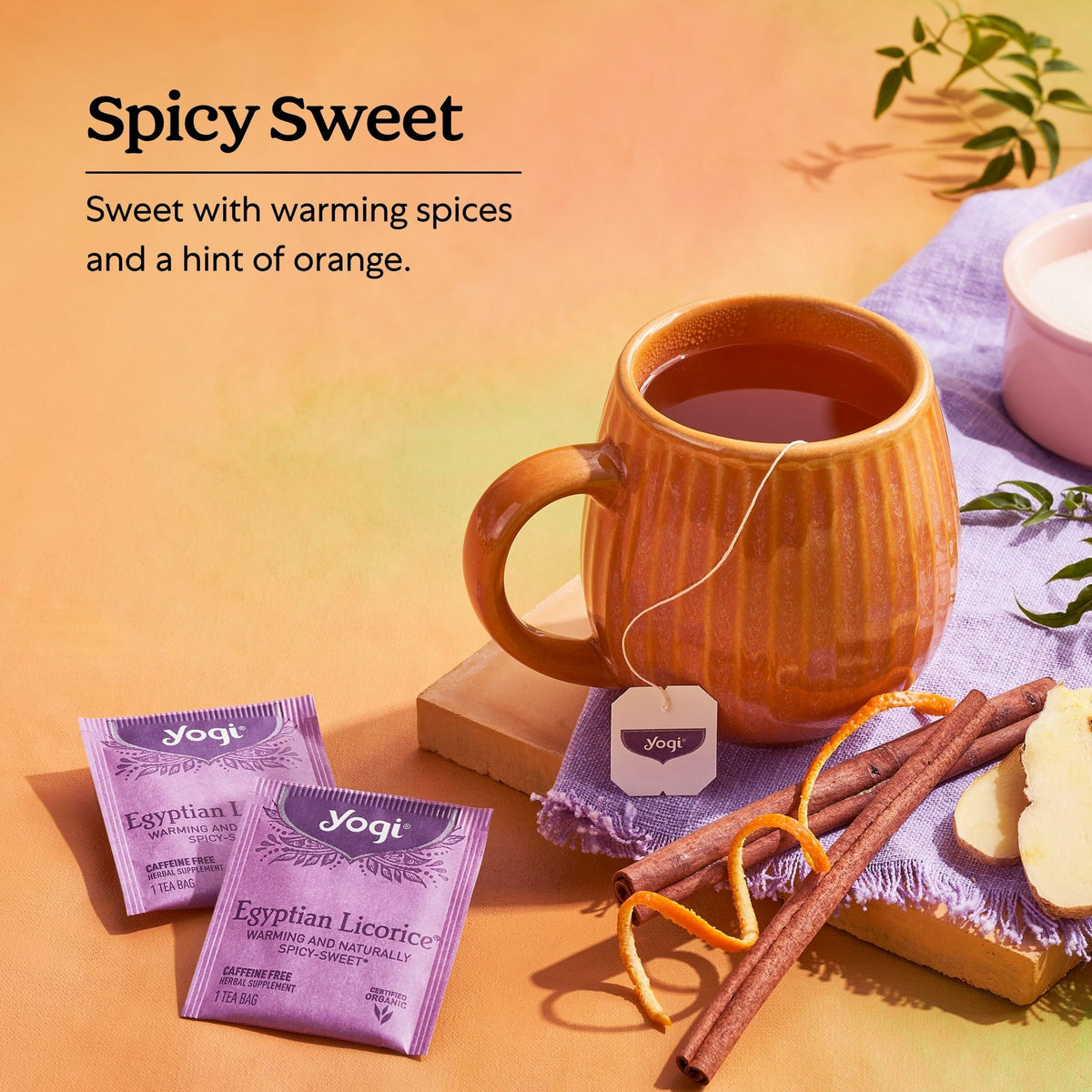 Yogi Tea Egyptian Licorice Tea (6 Pack) – Caffeine-Free Organic Herbal Bags | Warm, Spicy-Sweet