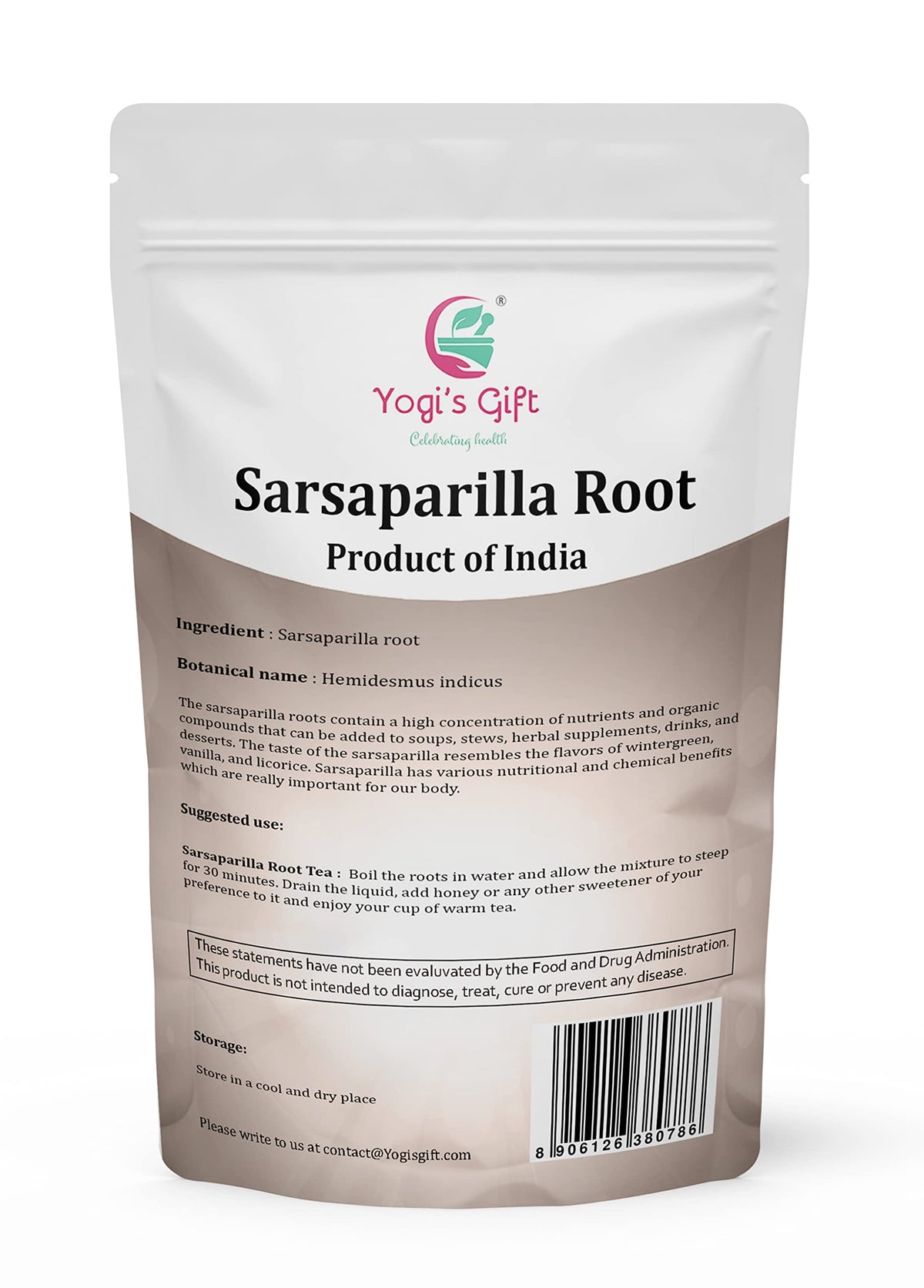 Sarsaparilla Root Whole 1 LB | Indian Sarsaparilla | Hemidesmus indicus | YOGI’S GIFT
