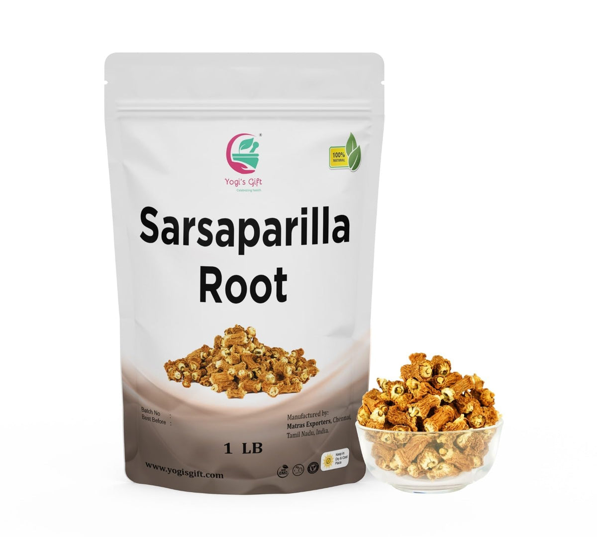 Sarsaparilla Root Whole 1 LB | Indian Sarsaparilla | Hemidesmus indicus | YOGI’S GIFT