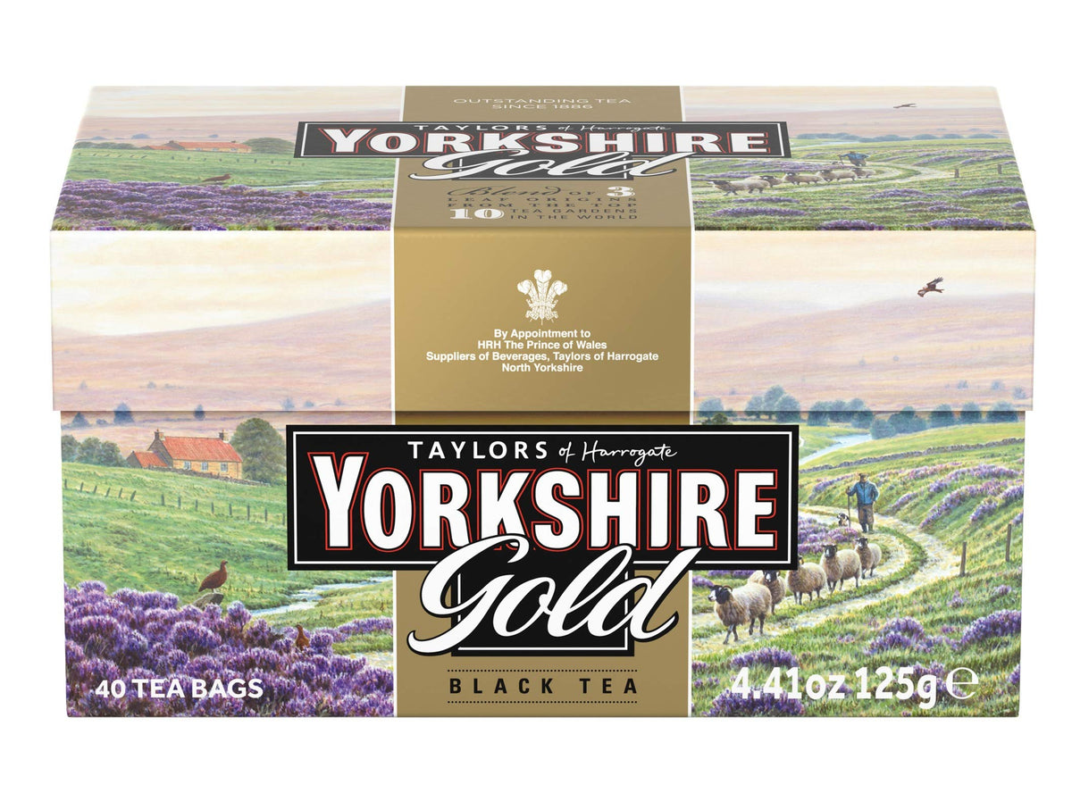 Yorkshire Tea Gold Pillow Tea Bags – 40 Count Pack of 5 | Premium Blend