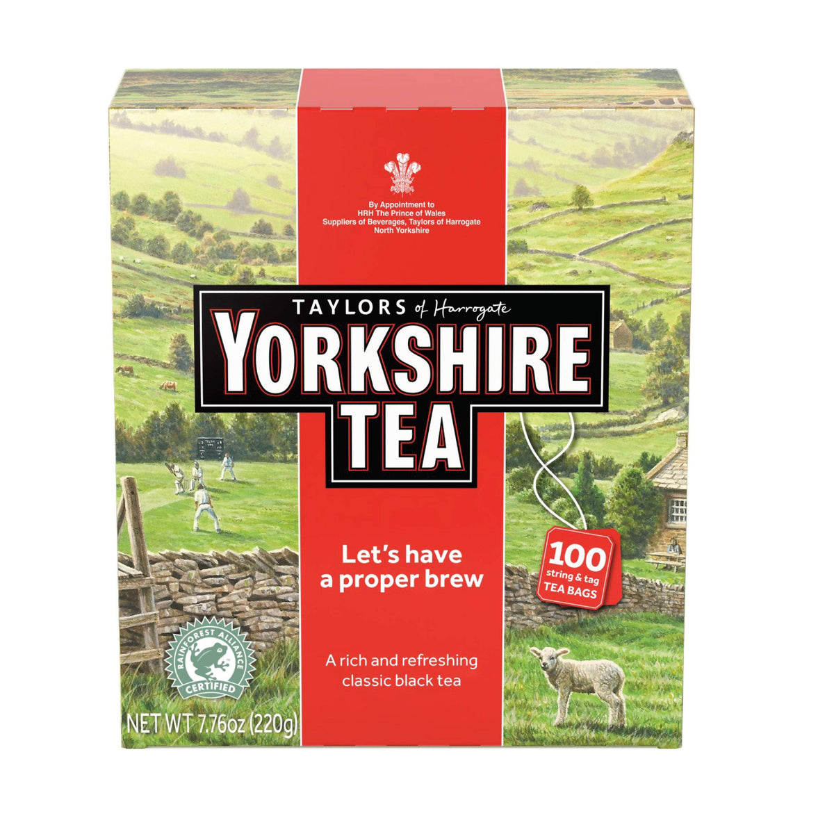 Yorkshire Tea Red Black Tea Bags – 400 Total, Classic Breakfast Blend