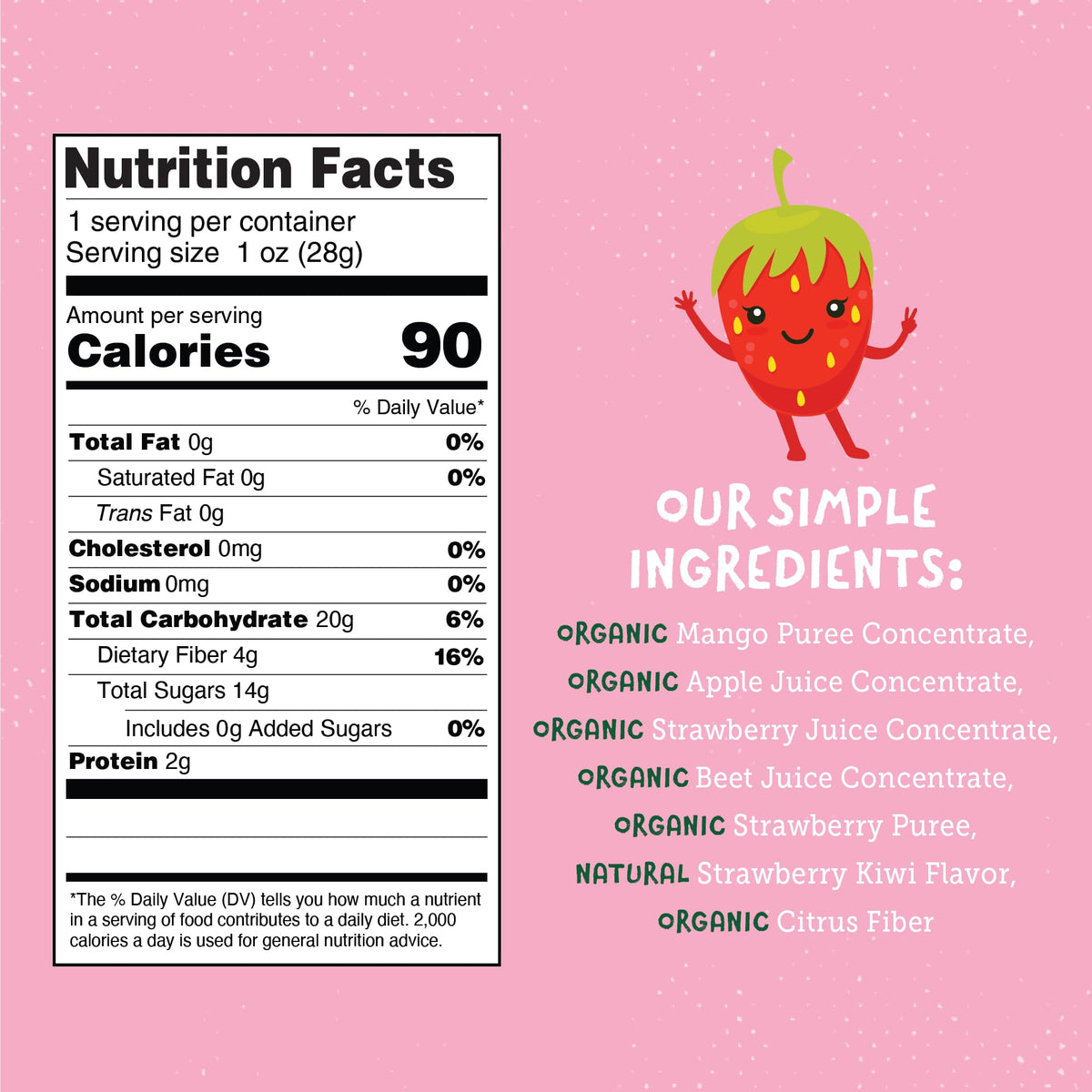 YOU LOVE FRUIT Strawberry All Natural Fruit Snacks – 12-Pack, Gluten Free, Non-GMO, Vegan