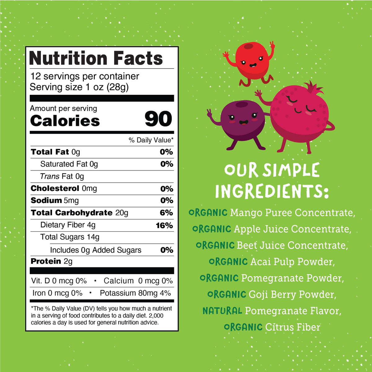 YOU LOVE FRUIT SuperbERRY All Natural Fruit Snacks – 12-Pack, Gluten Free, Vegan