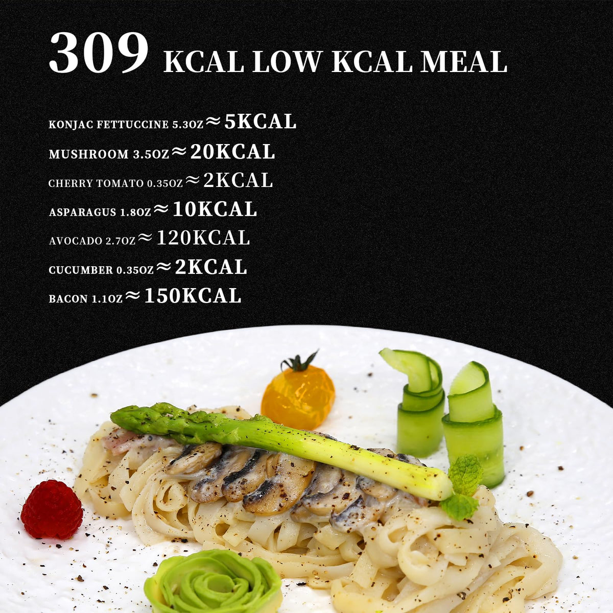 YUHO Shirataki Konjac Noodles Fettuccine – Keto, Gluten Free, Low Carb, 8-Pack