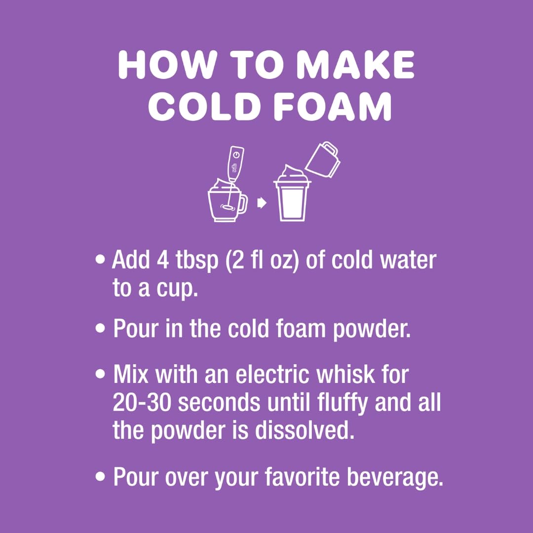 YULU FOODS Lavender Instant Cold Foam Sticks – Non-Dairy Café-Style Foam for Iced Drinks