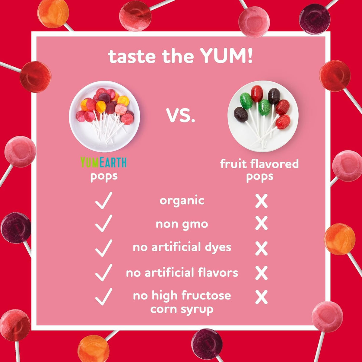 YumEarth Organic Lollipops – Assorted Flavors, 6-Pack (120 Lollipops) | Allergy Friendly, Non-GMO, Gluten Free, Vegan Candy
