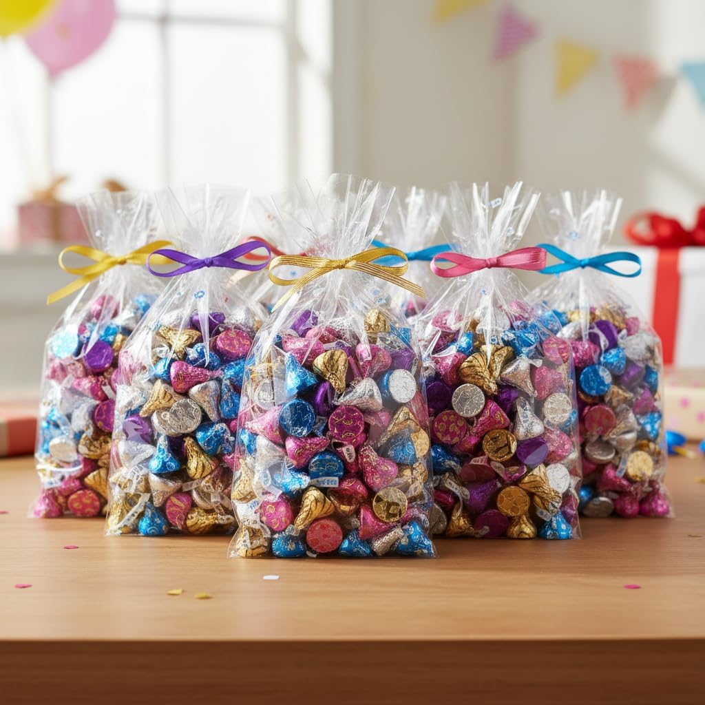 Yummy Chew Assorted Kisses Candy Bulk Pack – 5 lb, Individually Wrapped Chocolates