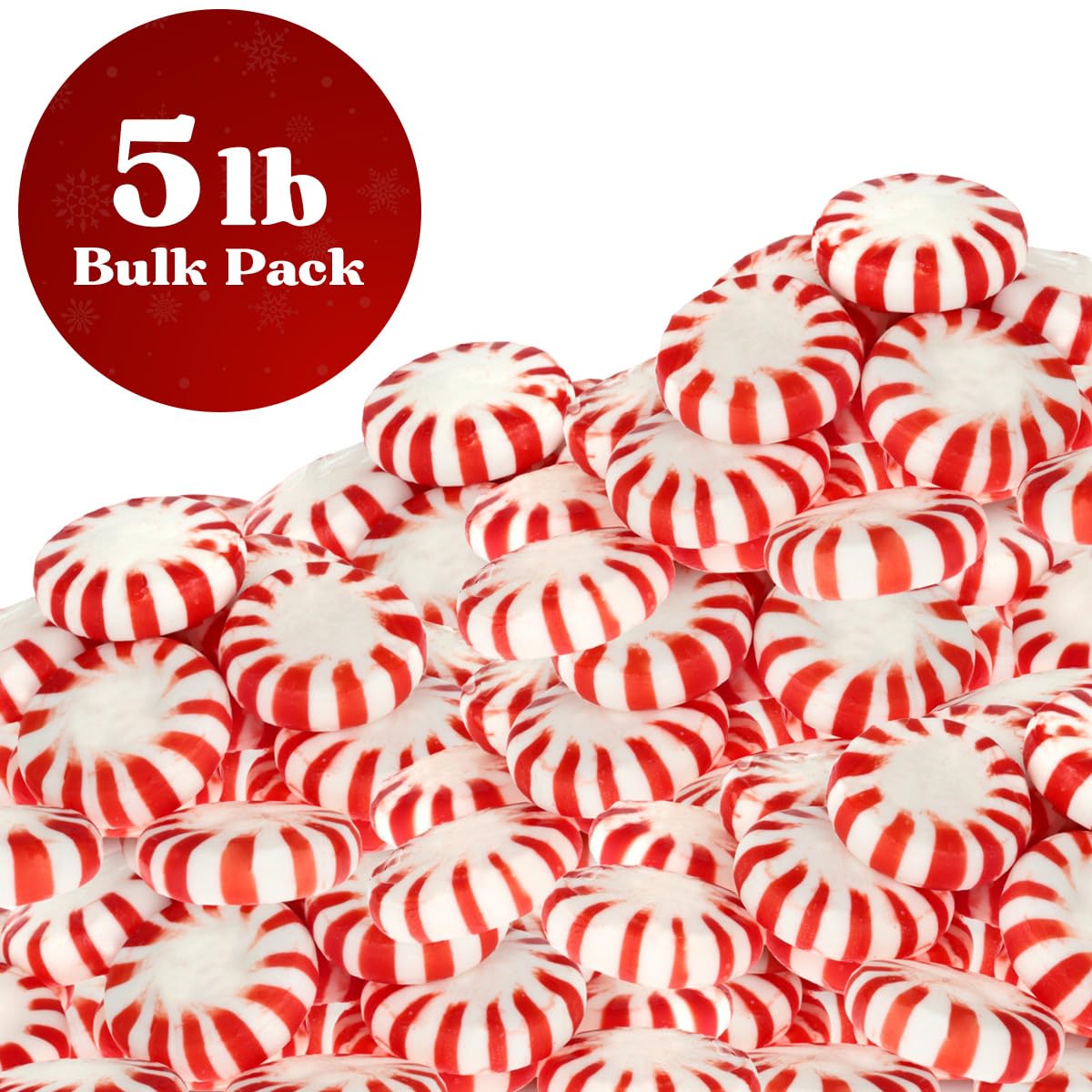 Yumzo Starlight Peppermints Candy – Individually Wrapped Office Mints, 5lb Bulk