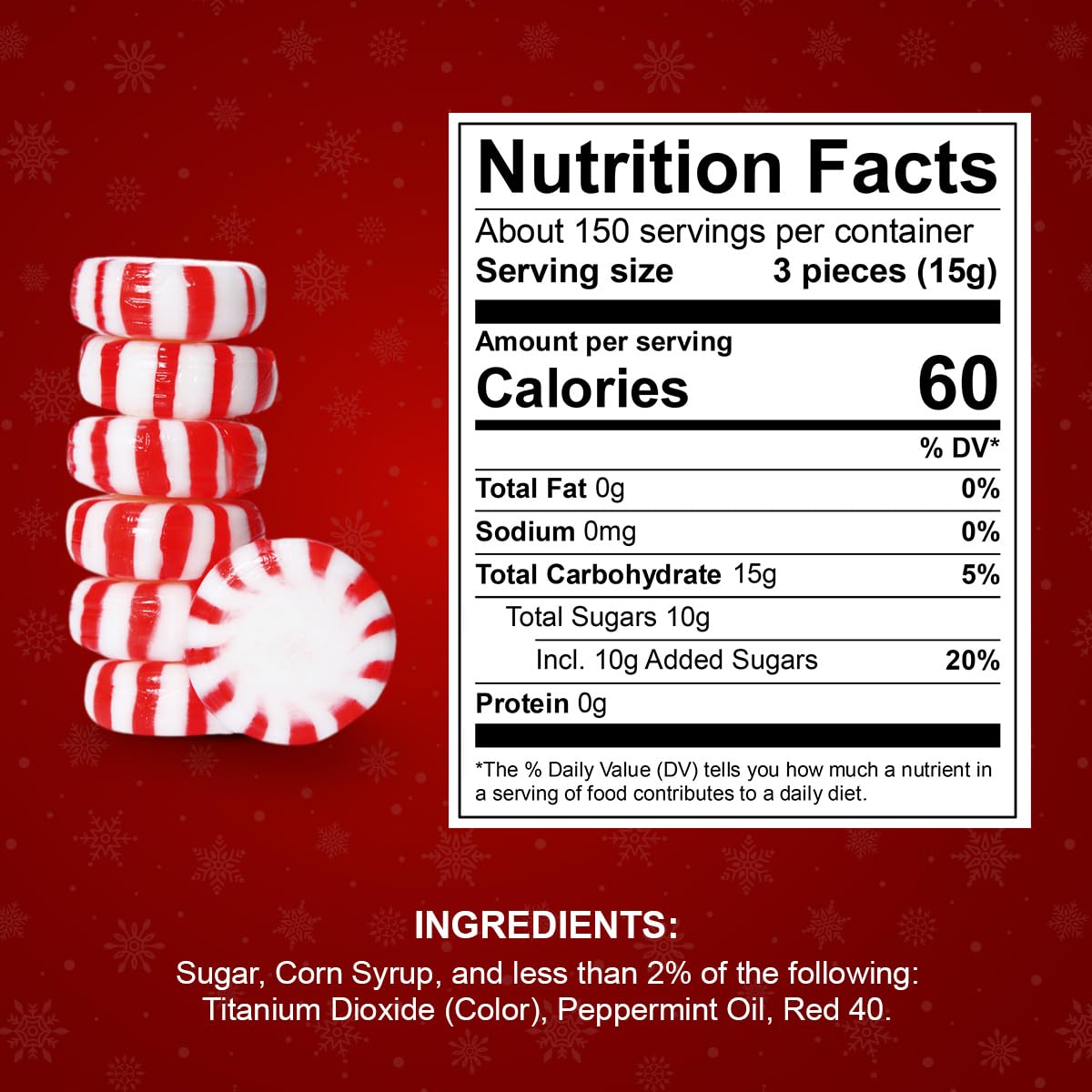 Yumzo Starlight Peppermints Candy – Individually Wrapped Office Mints, 5lb Bulk