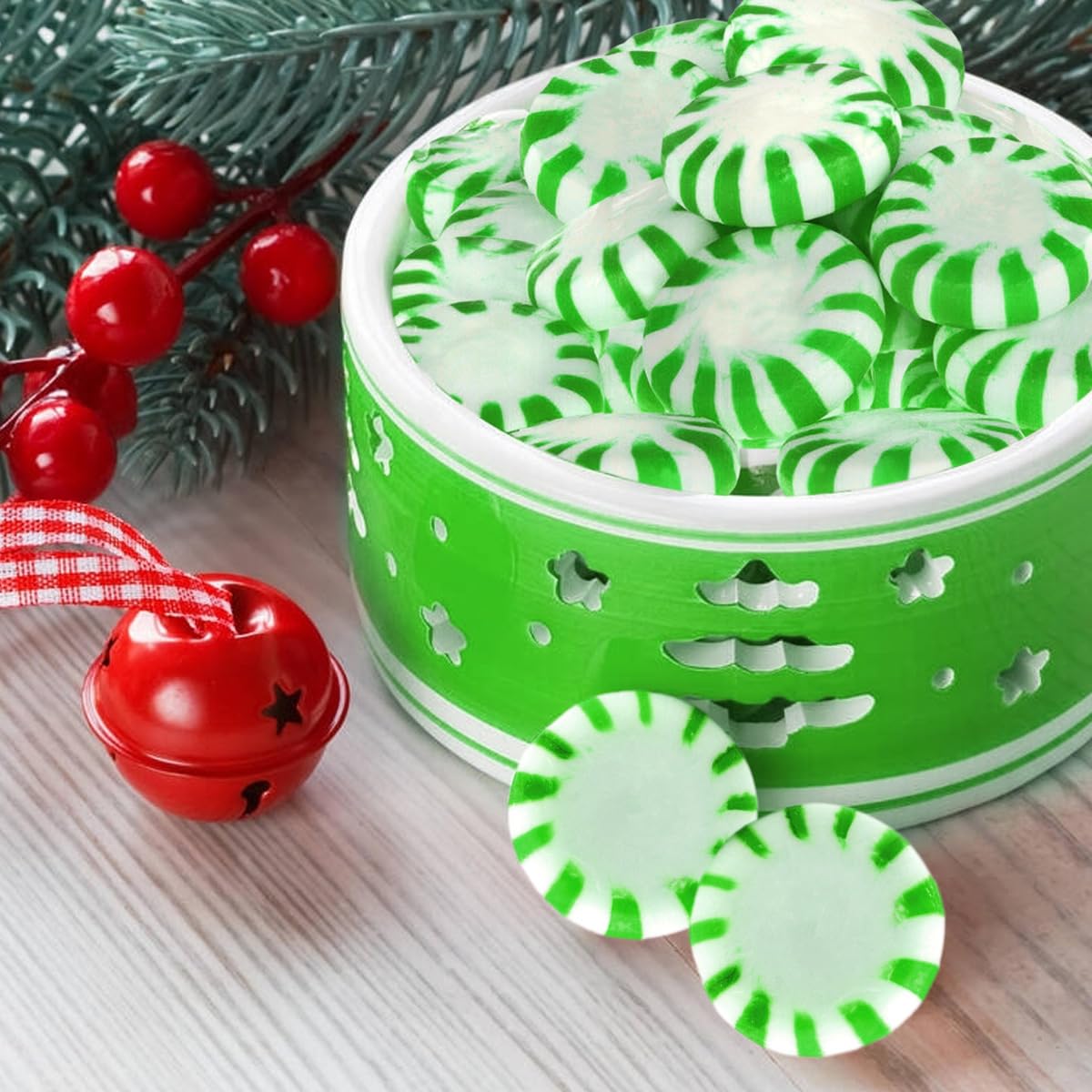 Yumzo Starlight Spearmint – Individually Wrapped Mints, 5 lb Bulk for Office & Events