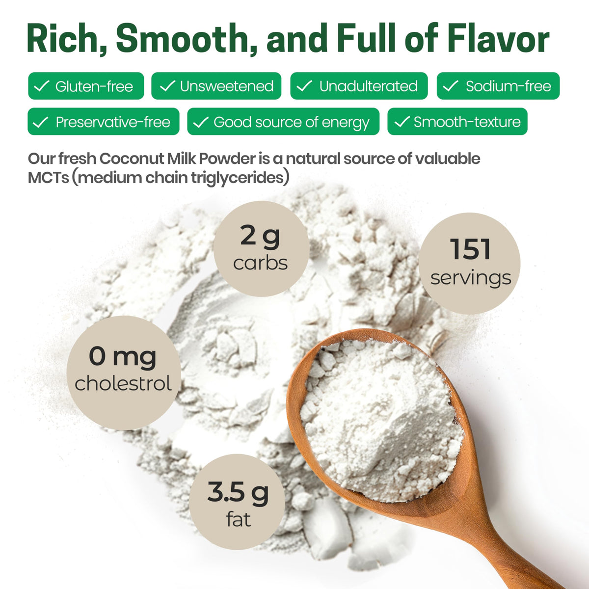 Z Natural Foods Organic Coconut Milk Powder – Unsweetened Dairy-Free Creamer (2 lb)