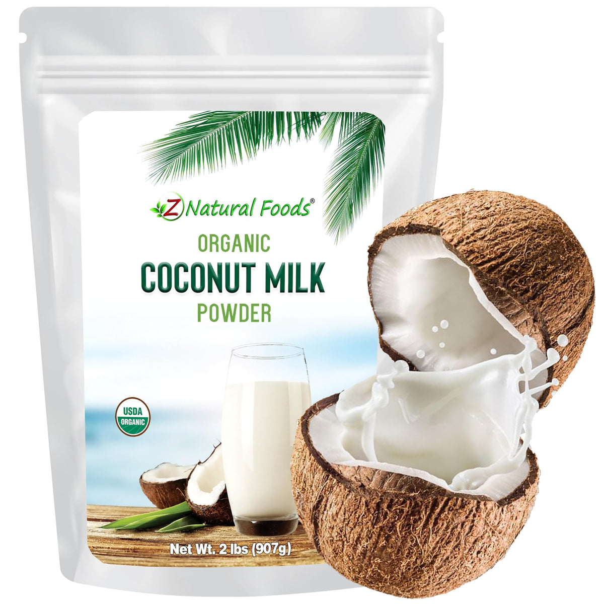 Z Natural Foods Organic Coconut Milk Powder – Unsweetened Dairy-Free Creamer (2 lb)
