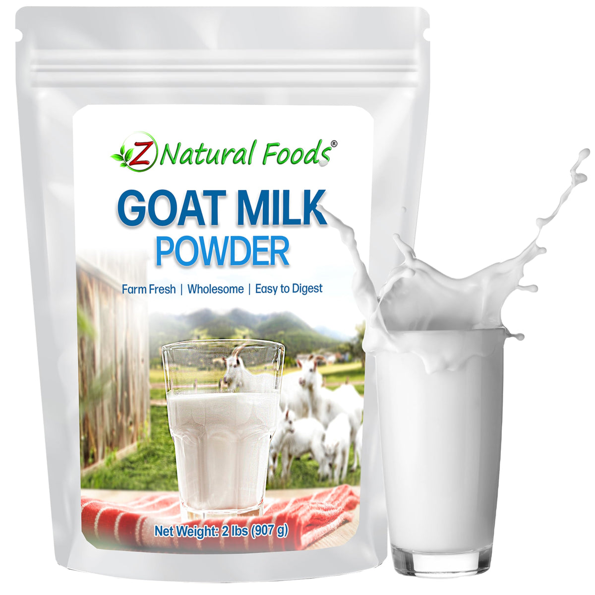 Z Natural Foods Goat Milk Powder – Pure Netherlands Full-Cream Goat Milk, 2 lbs