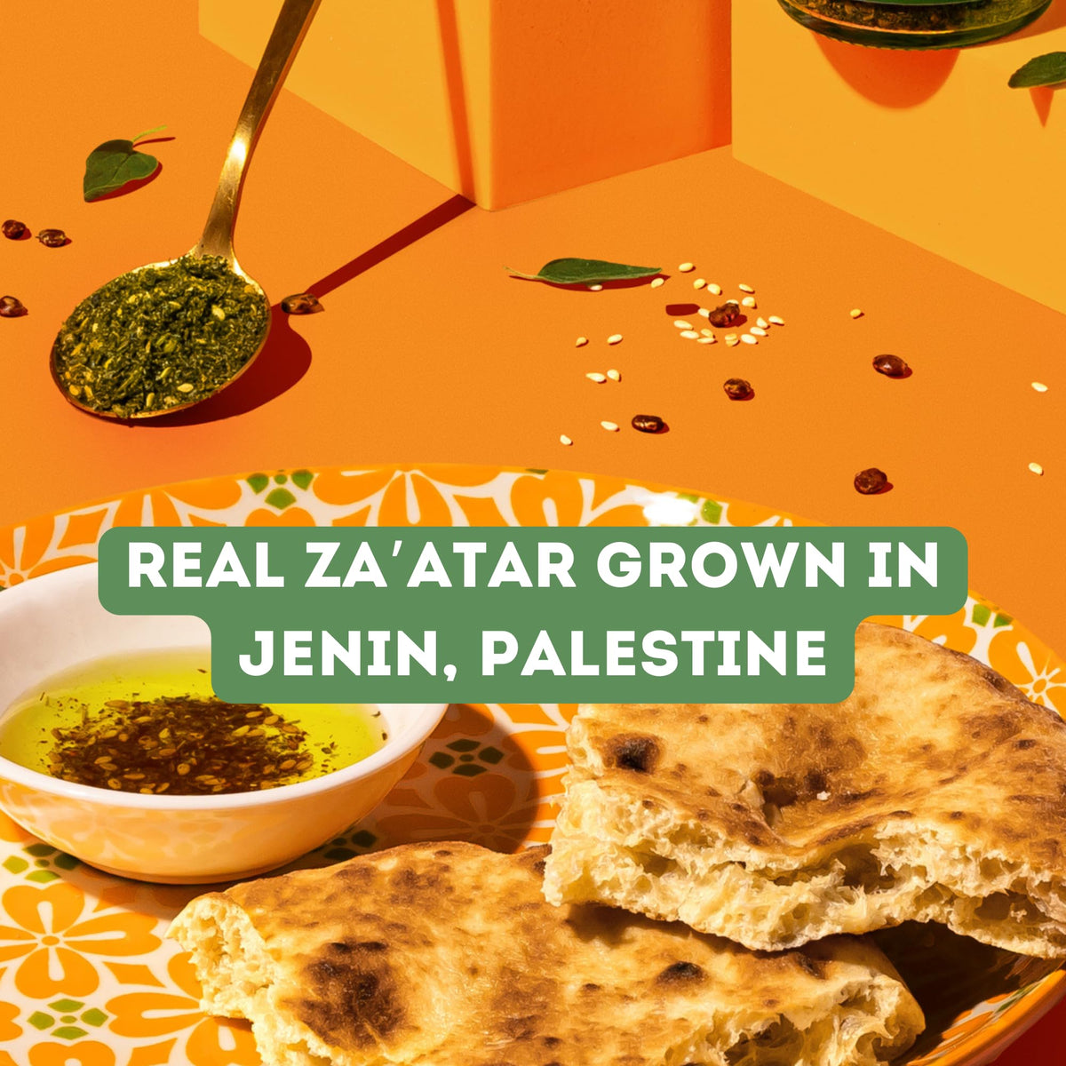 Za'atar by Z&Z | Authentic Palestinian Za’atar Spice Blend with Sumac & Toasted Sesame – 16 oz