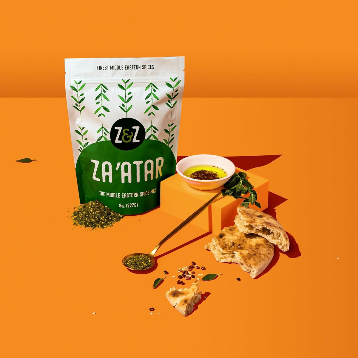 Za'atar by Z&Z | Authentic Palestinian Za’atar Spice Blend with Sumac & Toasted Sesame – 16 oz