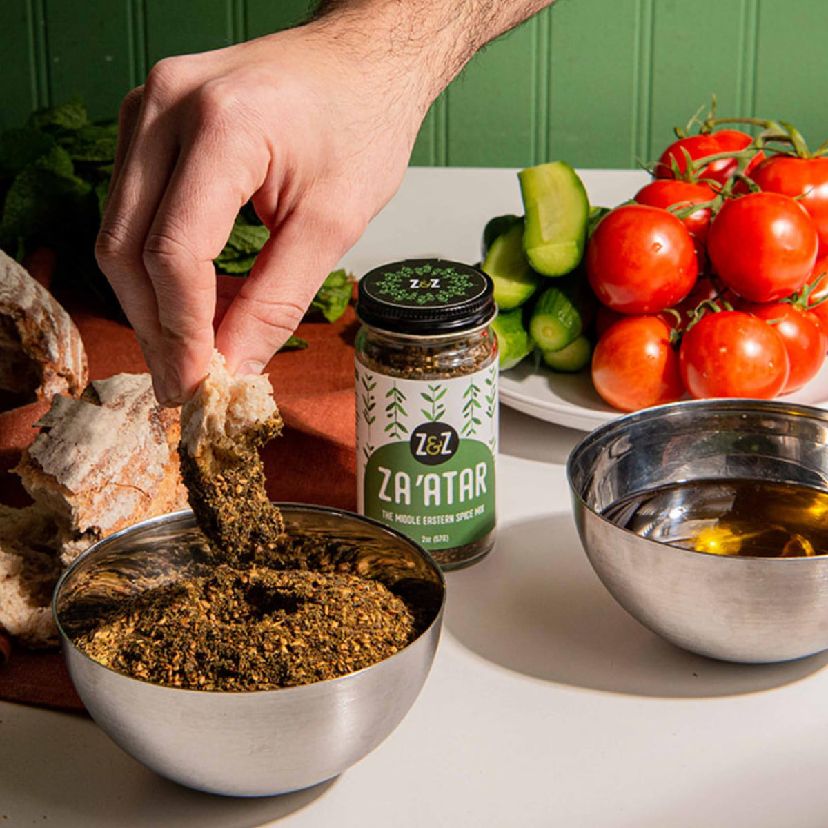 Za'atar by Z&Z | Authentic Palestinian Za’atar Spice Blend with Sumac & Toasted Sesame – 16 oz