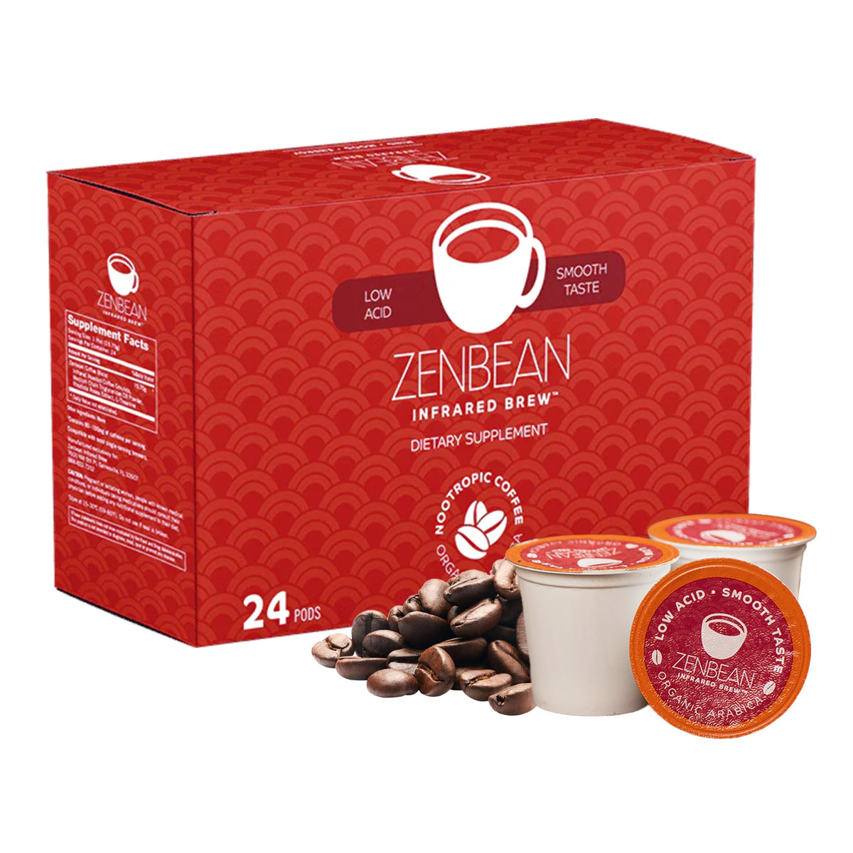 Zenbean Infrared Brew: Low-Acid Pods with Rhodiola and Nootropic Support