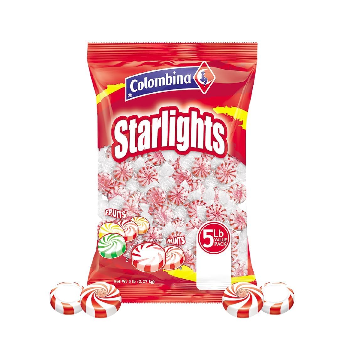 Zenya Tea Shop: Bulk Starlight Peppermint Mints Candy – Individually Wrapped, 5 lb Bag