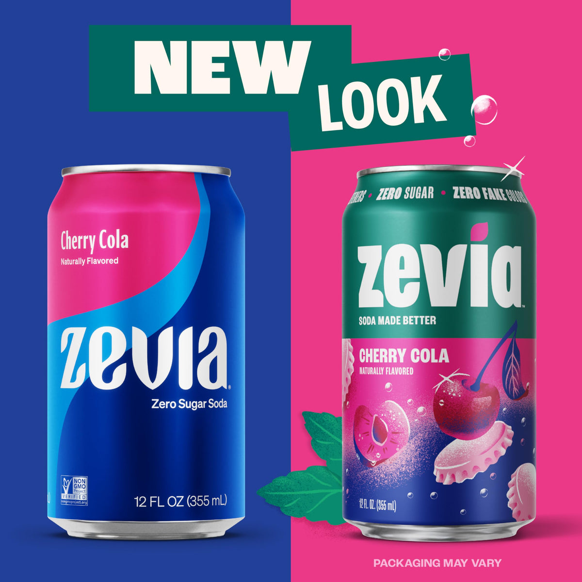 Zevia Cherry Cola Zero Sugar Soda – 24-Pack, Naturally Sweetened