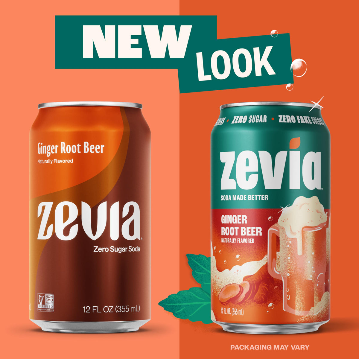 Zevia Ginger Root Beer – Zero Sugar, Zero Calorie Soda (12 oz, 24-Pack)