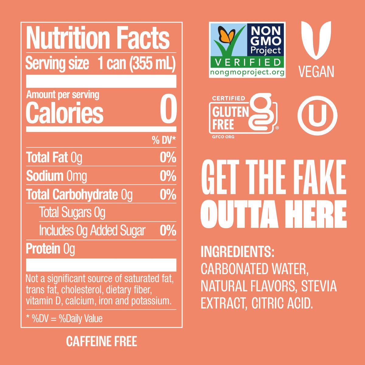 Zevia Peaches and Cream Zero Sugar Soda – 24-Pack, Caffeine Free, Gluten Free, Non-GMO