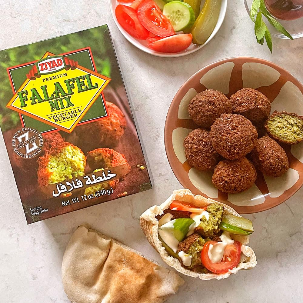 Ziyad Falafel Dry Mix – Gluten-Free, Vegan, Non-GMO, 12 oz (Pack of 6)