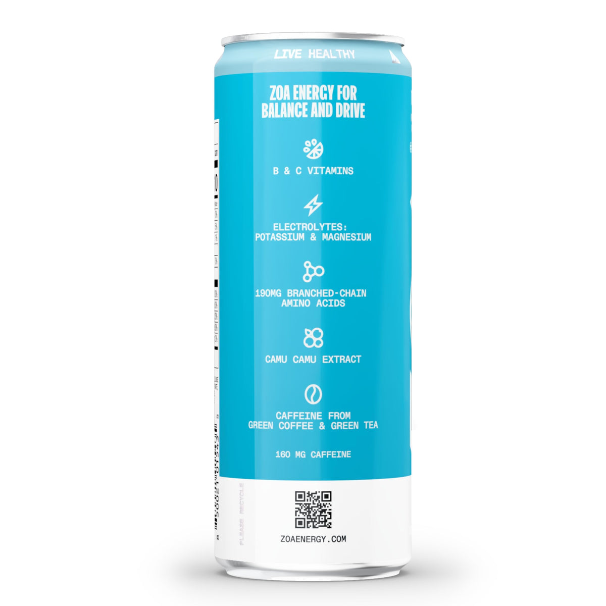 ZOA Tropical Punch Zero Sugar Energy Drink | Natural Caffeine, Vitamin C & B-Vitamins | Gluten-Free & Keto Friendly | 12 oz Cans (Pack of 12)