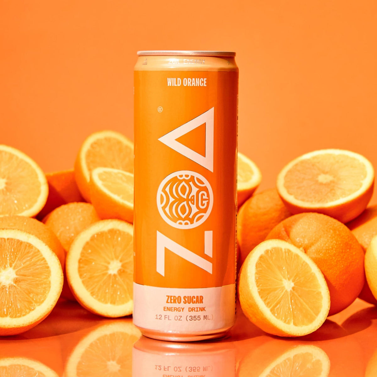 ZOA Wild Orange Zero Sugar Energy Drinks – Natural Caffeine, Vitamin C, B-Vitamins | Gluten-Free, Keto Friendly | 12-Can Pack