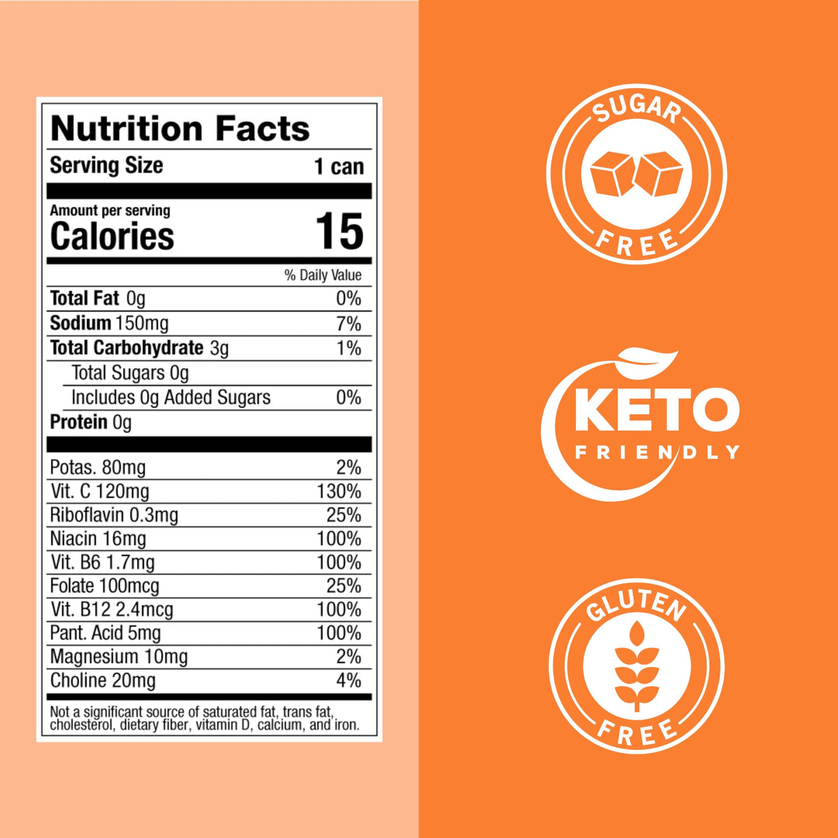 ZOA Wild Orange Zero Sugar Energy Drink | Natural Caffeine, Vitamin C & B-Vitamins | Gluten-Free, Keto-Friendly 16 oz Can Pack