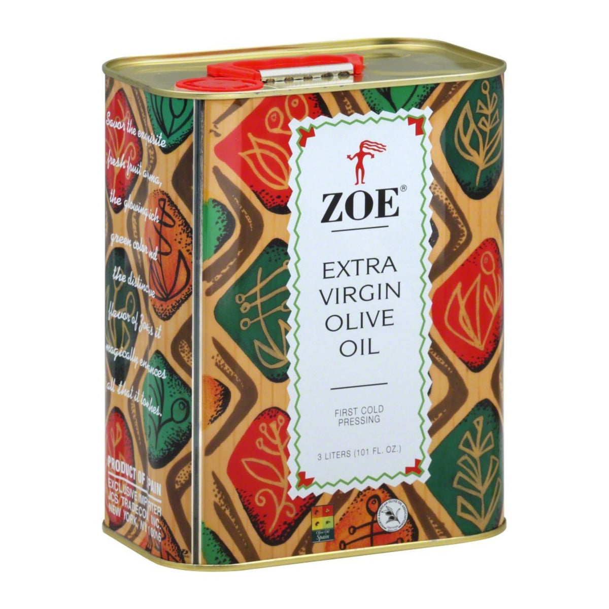 ZOE Extra Virgin Olive Oil 3L Tin | First Cold-Pressed Spanish Olives