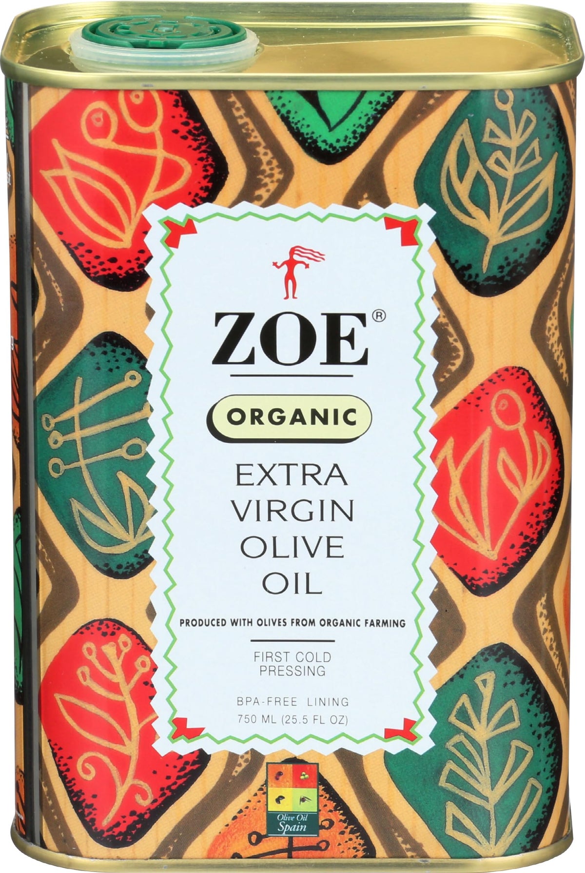 Zoe Organic Extra Virgin Olive Oil – 25.5 oz Bottle | Premium Spanish EVOO