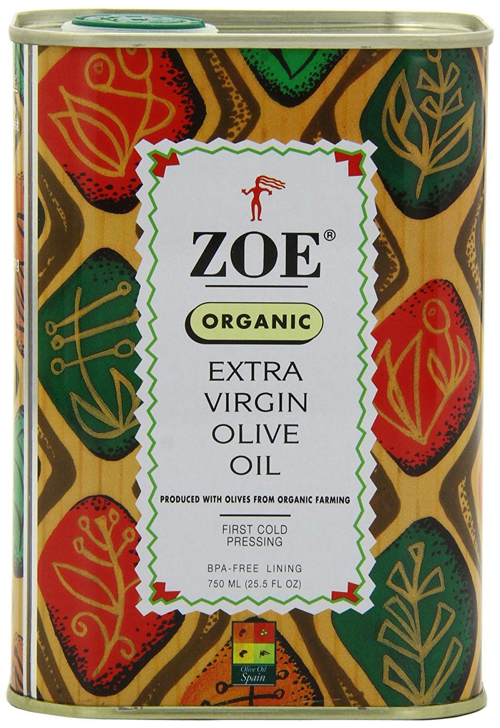 ZOE Organic Extra Virgin Olive Oil – 25.5 oz | Cold-Pressed Spanish EVOO