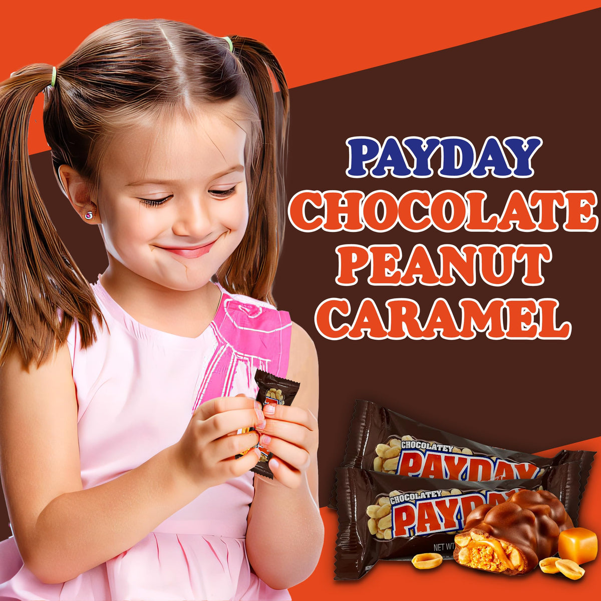 ZompoZ Payday Chocolate Peanut Caramel Bars Bulk – 36 Count, Individually Wrapped