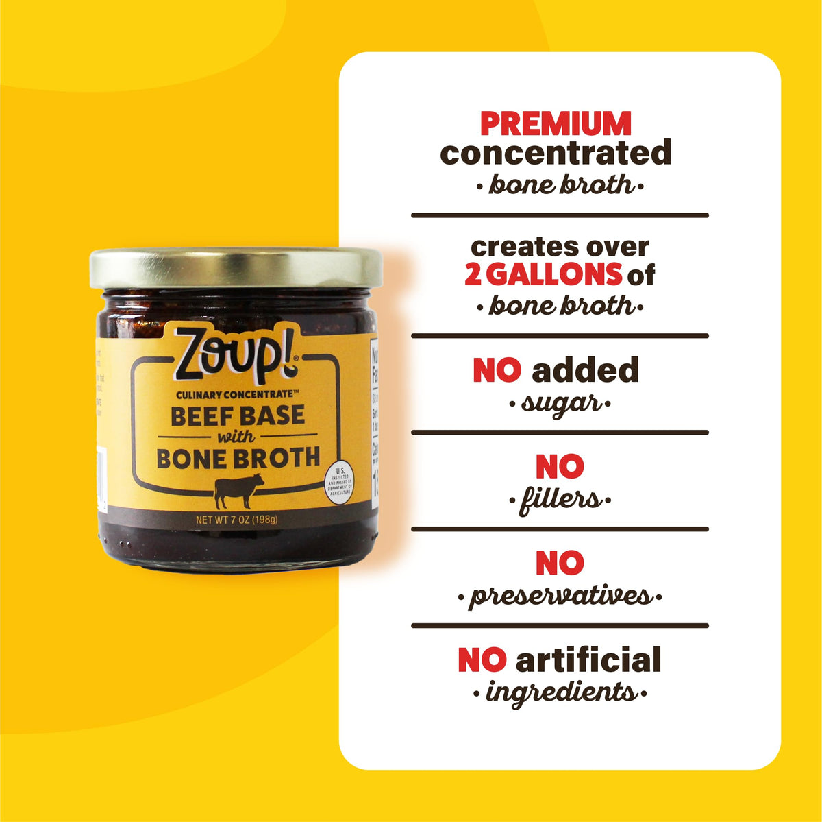 Zoup! Beef Bone Broth Culinary Concentrate – 2 Pack, 7 oz Each