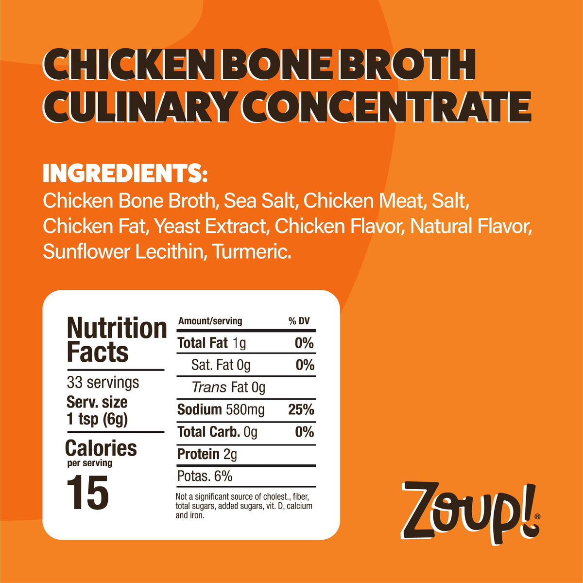 Zoup! Chicken Bone Broth Culinary Concentrate – 2 Pack, 7oz Each