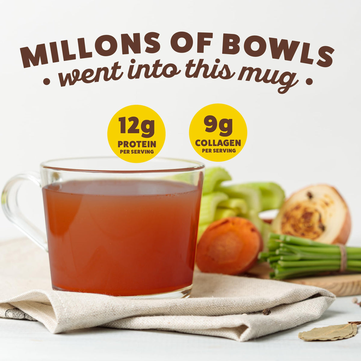 Zoup! Instant Sipping Bone Broth Mix – 12g Protein, Paleo & Keto Friendly, Non-GMO Beef To-Go Packets (10 x .53 oz)