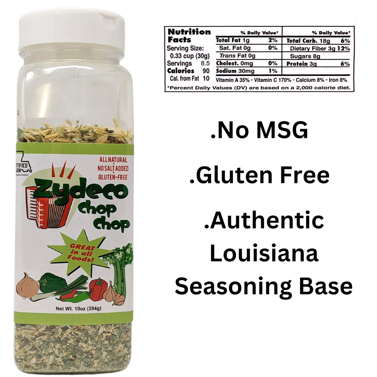 Zydeco Chop Chop Cajun Seasoning Base (10oz, Pack of 2)